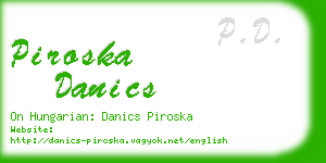 piroska danics business card